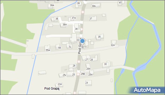 Białka Tatrzańska, Pod Grapą, 32, mapa Białka Tatrzańska