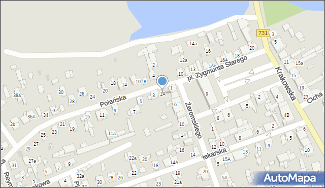 Białobrzegi, Polańska, 1A, mapa Białobrzegi