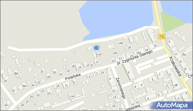 Białobrzegi, Polańska, 2, mapa Białobrzegi