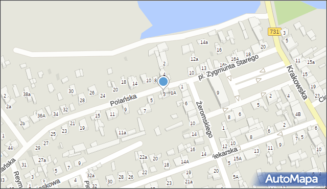 Białobrzegi, Polańska, 3, mapa Białobrzegi