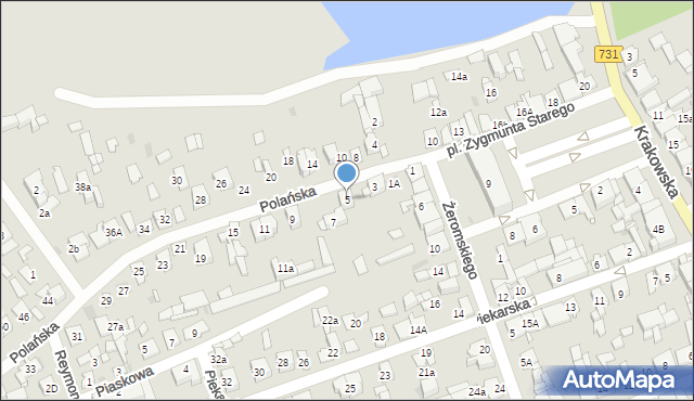 Białobrzegi, Polańska, 5, mapa Białobrzegi