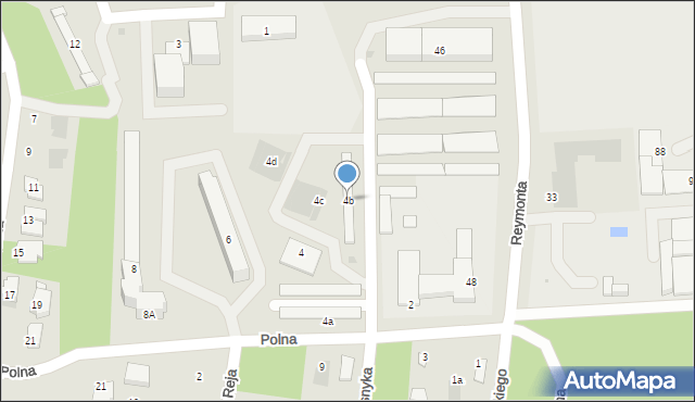 Białobrzegi, Polna, 4b, mapa Białobrzegi