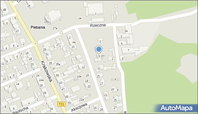 Białobrzegi, Poświętna, 7, mapa Białobrzegi