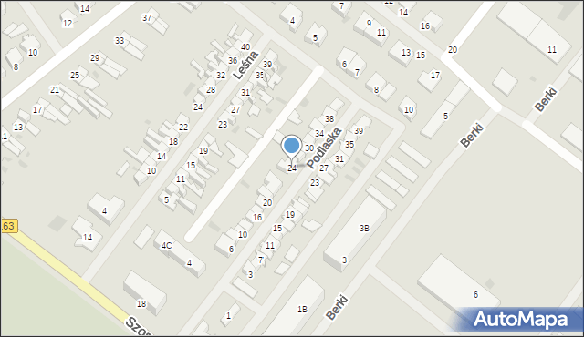 Białogard, Podlaska, 24, mapa Białogard