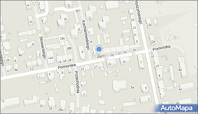 Białogard, Pomorska, 20a, mapa Białogard