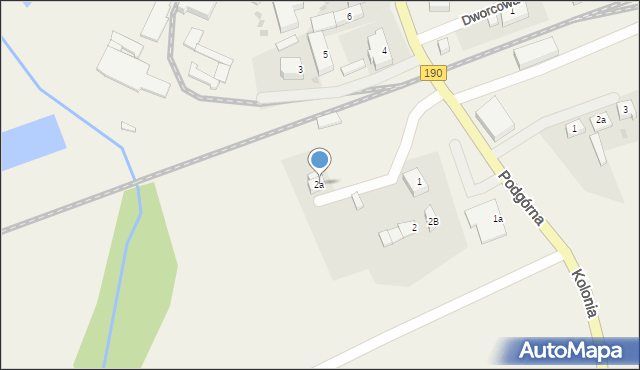 Białośliwie, Podgórna, 2a, mapa Białośliwie