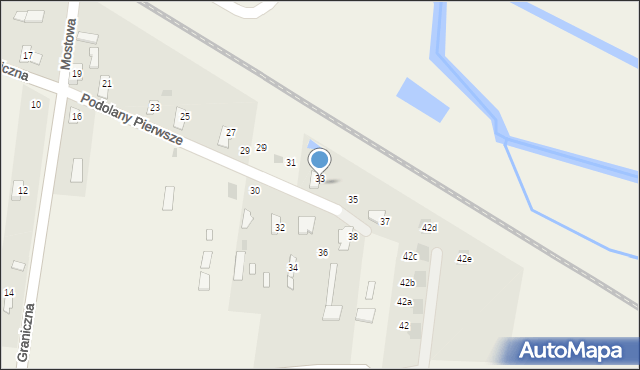 Białowieża, Podolany Pierwsze, 33, mapa Białowieża