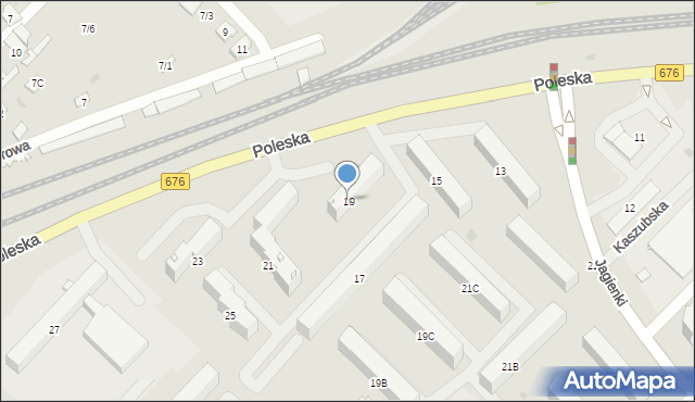 Białystok, Poleska, 19, mapa Białegostoku