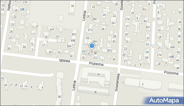 Białystok, Pozioma, 1d, mapa Białegostoku