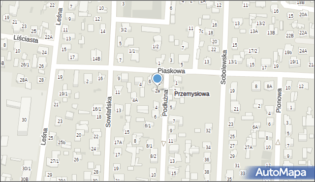 Białystok, Podłużna, 2a, mapa Białegostoku