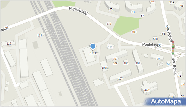 Białystok, Popiełuszki Jerzego, bł. ks., 111A, mapa Białegostoku