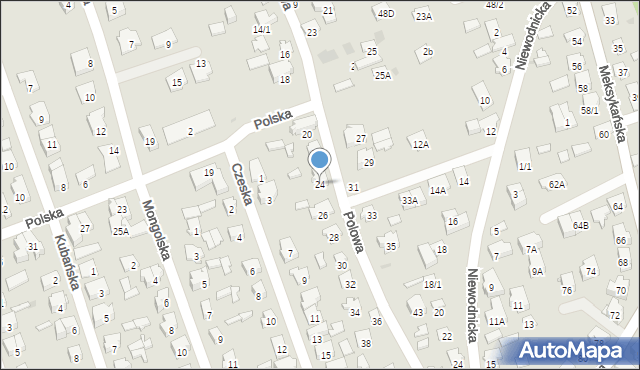 Białystok, Polowa, 24, mapa Białegostoku