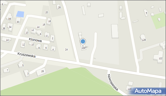 Białystok, Popiełuszki Jerzego, bł. ks., 124, mapa Białegostoku