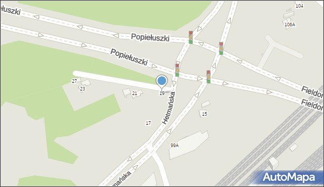 Białystok, Popiełuszki Jerzego, bł. ks., 19, mapa Białegostoku