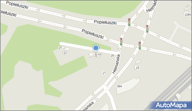 Białystok, Popiełuszki Jerzego, bł. ks., 21, mapa Białegostoku