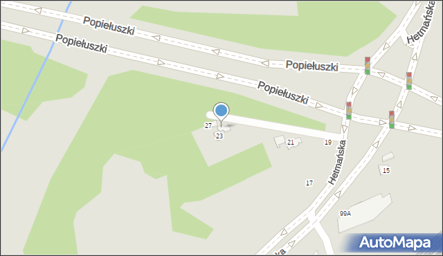 Białystok, Popiełuszki Jerzego, bł. ks., 25, mapa Białegostoku