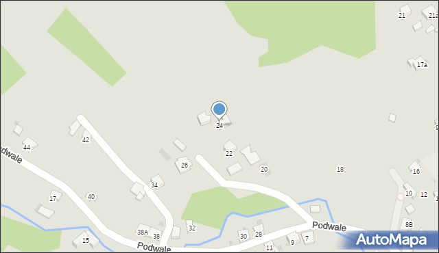 Biecz, Podwale, 24, mapa Biecz