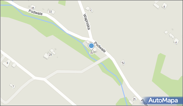 Biecz, Podwale, 31, mapa Biecz