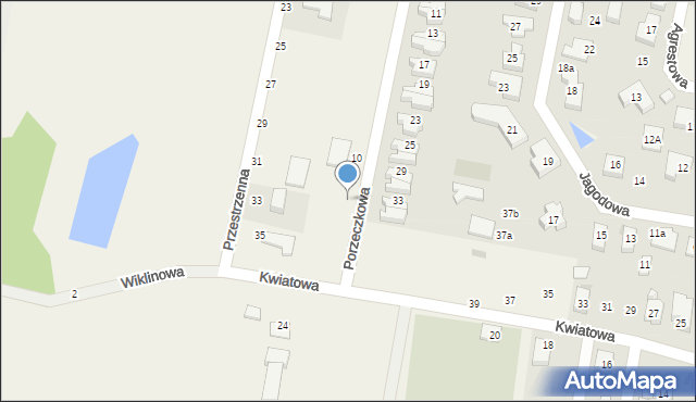 Bielany Wrocławskie, Porzeczkowa, 12, mapa Bielany Wrocławskie