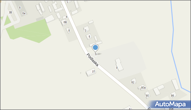 Bielany-Żyłaki, Podlaska, 7, mapa Bielany-Żyłaki