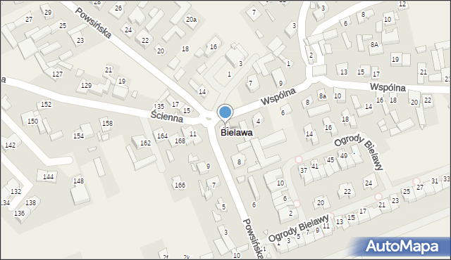 Bielawa, Powsińska, 10, mapa Bielawa