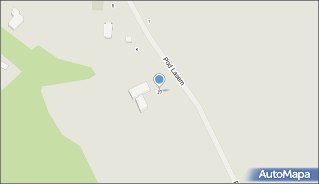 Bielawa, Pod Lasem, 10, mapa Bielawa
