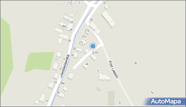 Bielawa, Pod Lasem, 2, mapa Bielawa