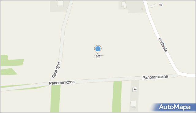 Bieliny, Podlesie, 103, mapa Bieliny