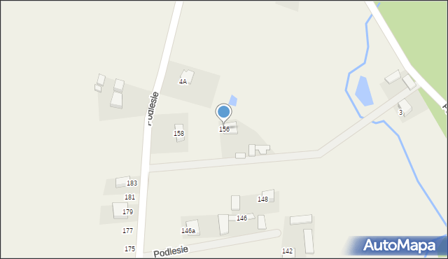 Bieliny, Podlesie, 156, mapa Bieliny