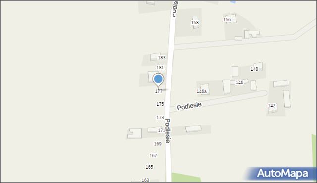 Bieliny, Podlesie, 177, mapa Bieliny