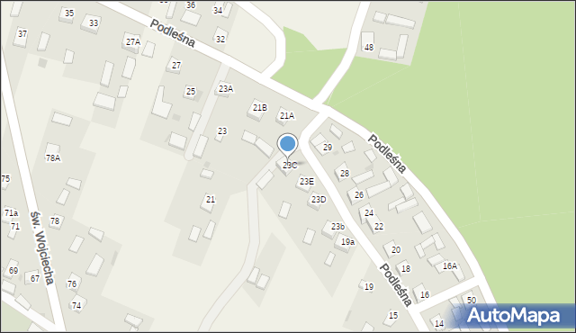 Bieliny, Podleśna, 23C, mapa Bieliny