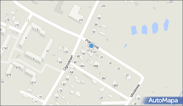 Bielsk Podlaski, Północna, 14, mapa Bielsk Podlaski