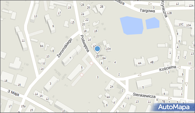 Bielsk Podlaski, Poświętna, 10, mapa Bielsk Podlaski