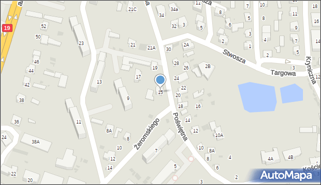 Bielsk Podlaski, Poświętna, 15, mapa Bielsk Podlaski