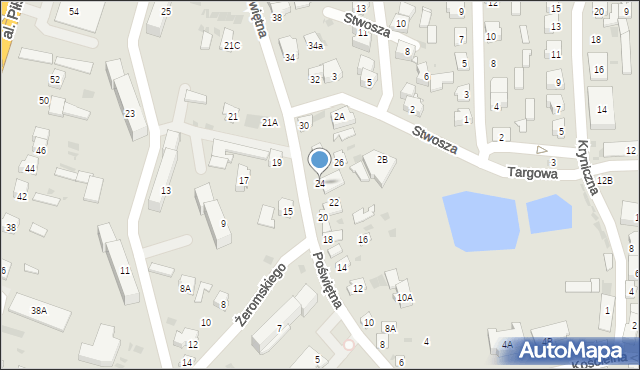 Bielsk Podlaski, Poświętna, 24, mapa Bielsk Podlaski