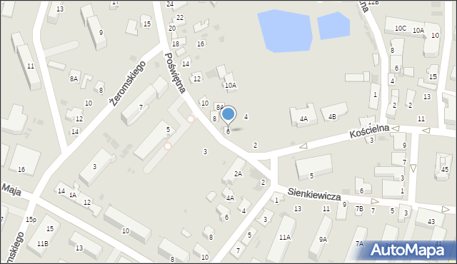 Bielsk Podlaski, Poświętna, 6, mapa Bielsk Podlaski