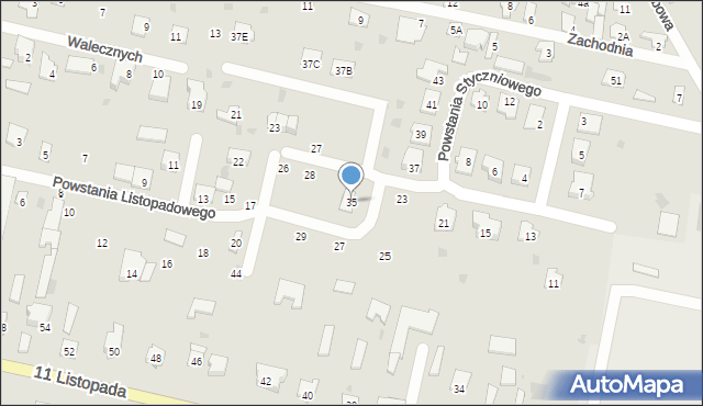Bielsk Podlaski, Powstania Styczniowego, 35, mapa Bielsk Podlaski