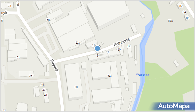 Bielsko-Biała, Północna, 6, mapa Bielsko-Białej