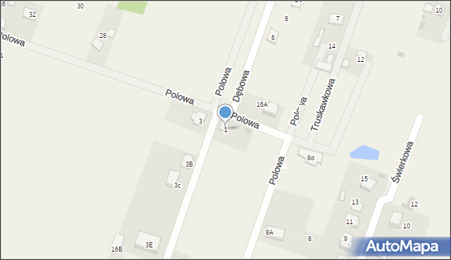 Bieniewice, Polowa, 1, mapa Bieniewice