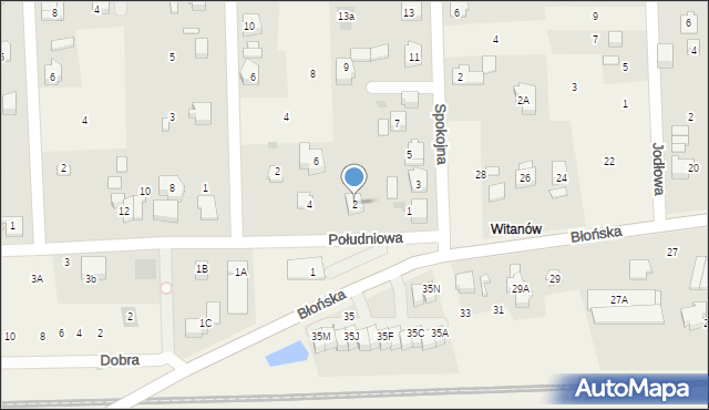 Bieniewice, Południowa, 2, mapa Bieniewice