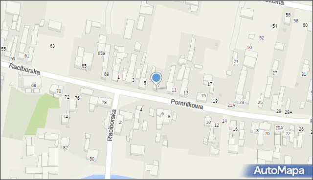 Bieńkowice, Pomnikowa, 9, mapa Bieńkowice