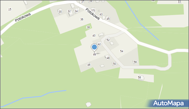 Biertowice, Potokowa, 44, mapa Biertowice