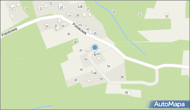 Biertowice, Potokowa, 52, mapa Biertowice