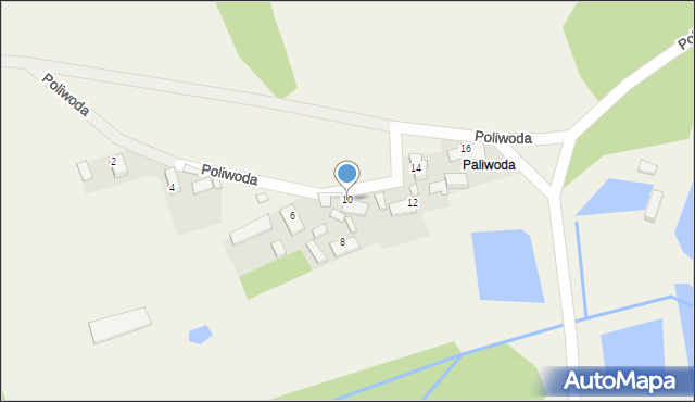 Biestrzynnik, Poliwoda, 10, mapa Biestrzynnik