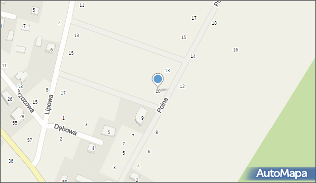 Bieszkowice, Polna, 10, mapa Bieszkowice