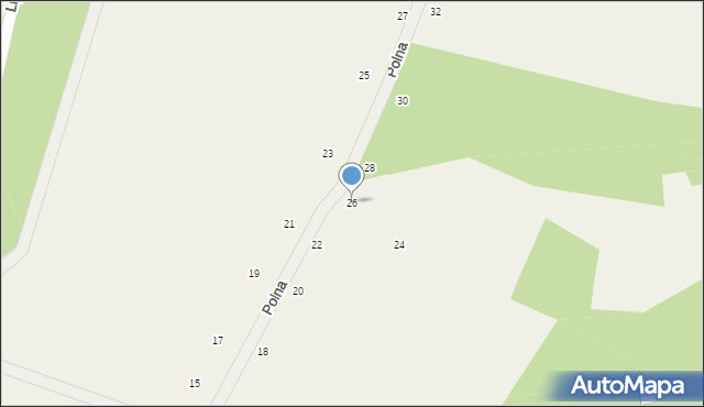 Bieszkowice, Polna, 26, mapa Bieszkowice