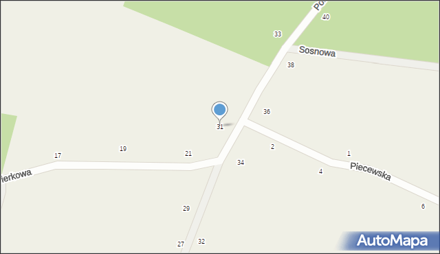 Bieszkowice, Polna, 31, mapa Bieszkowice