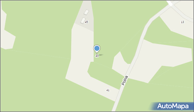 Bieszkowice, Polna, 43, mapa Bieszkowice