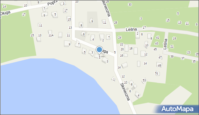 Bieszkowice, Poprzeczna, 1, mapa Bieszkowice