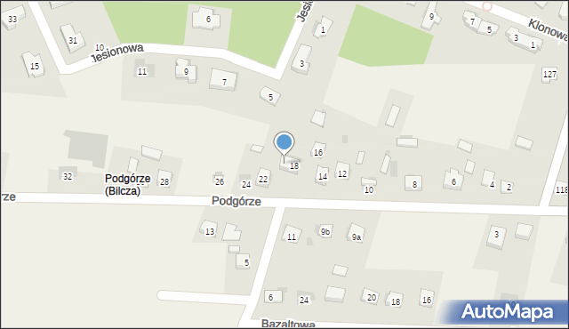 Bilcza, Podgórze, 20, mapa Bilcza